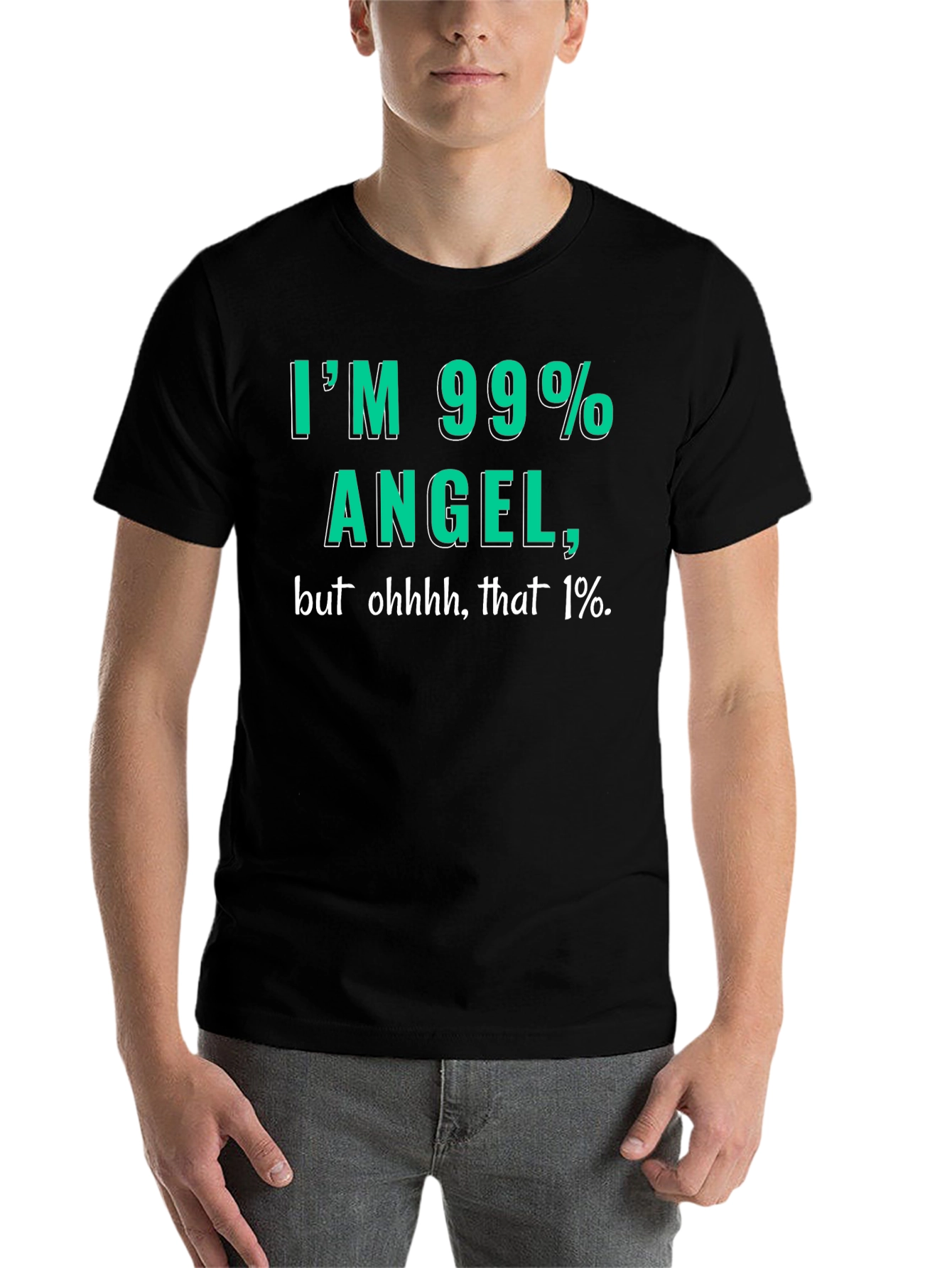 99% Angel Mens T-Shirt - Funny Graphic Tee