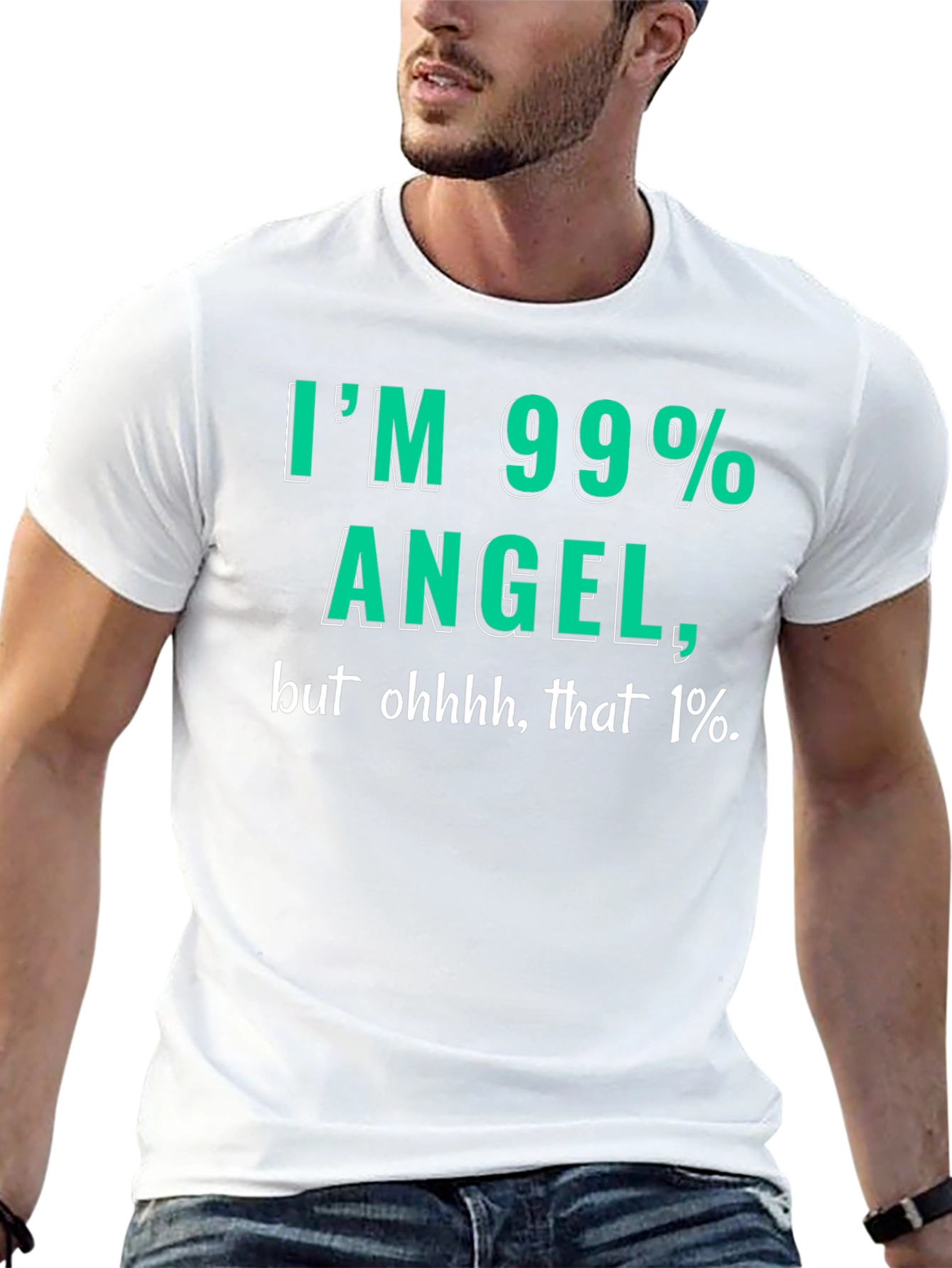 99% Angel Mens T-Shirt - Funny Graphic Tee