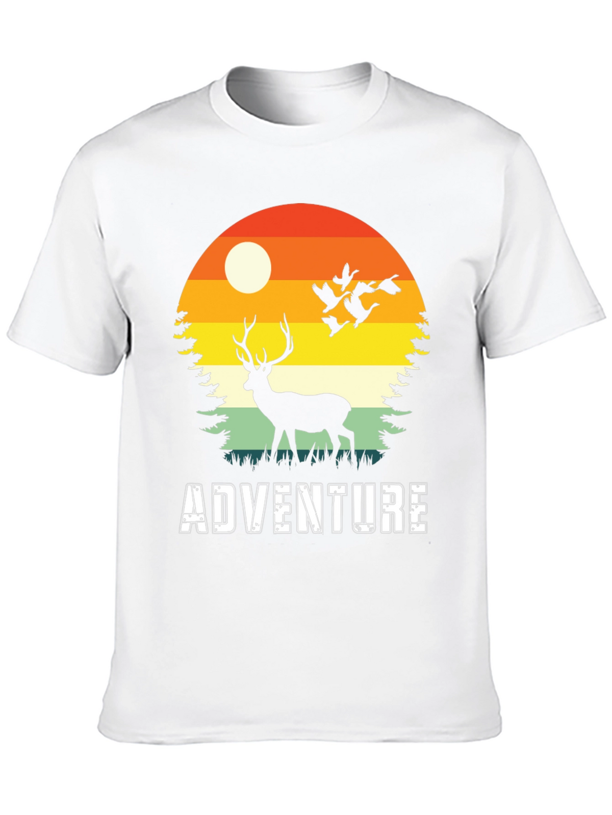 Adventure Deer Silhouette Graphic Tee
