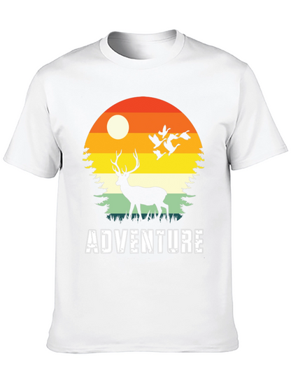 Adventure Deer Silhouette Graphic Tee
