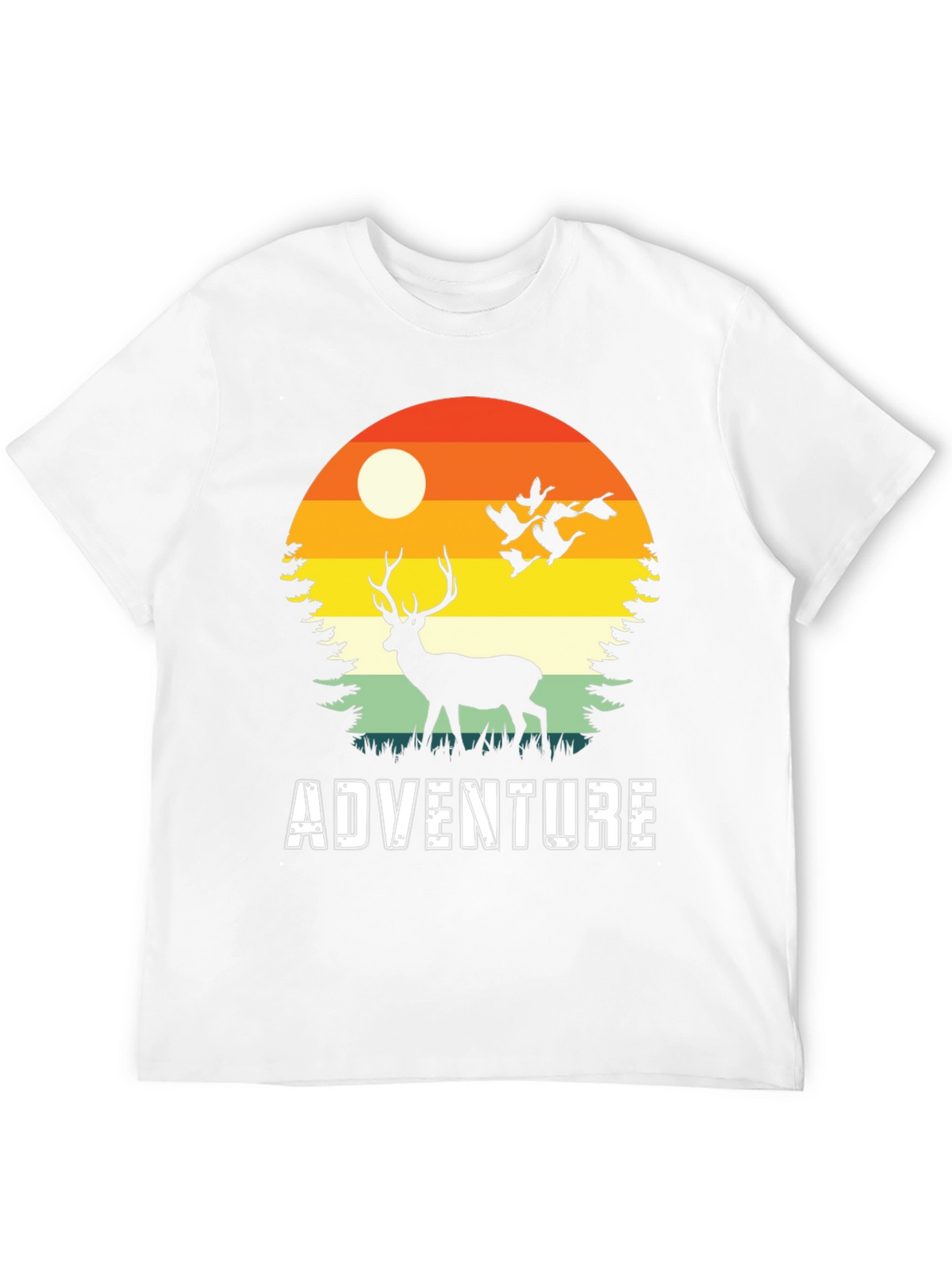 Adventure Deer Silhouette Graphic Tee
