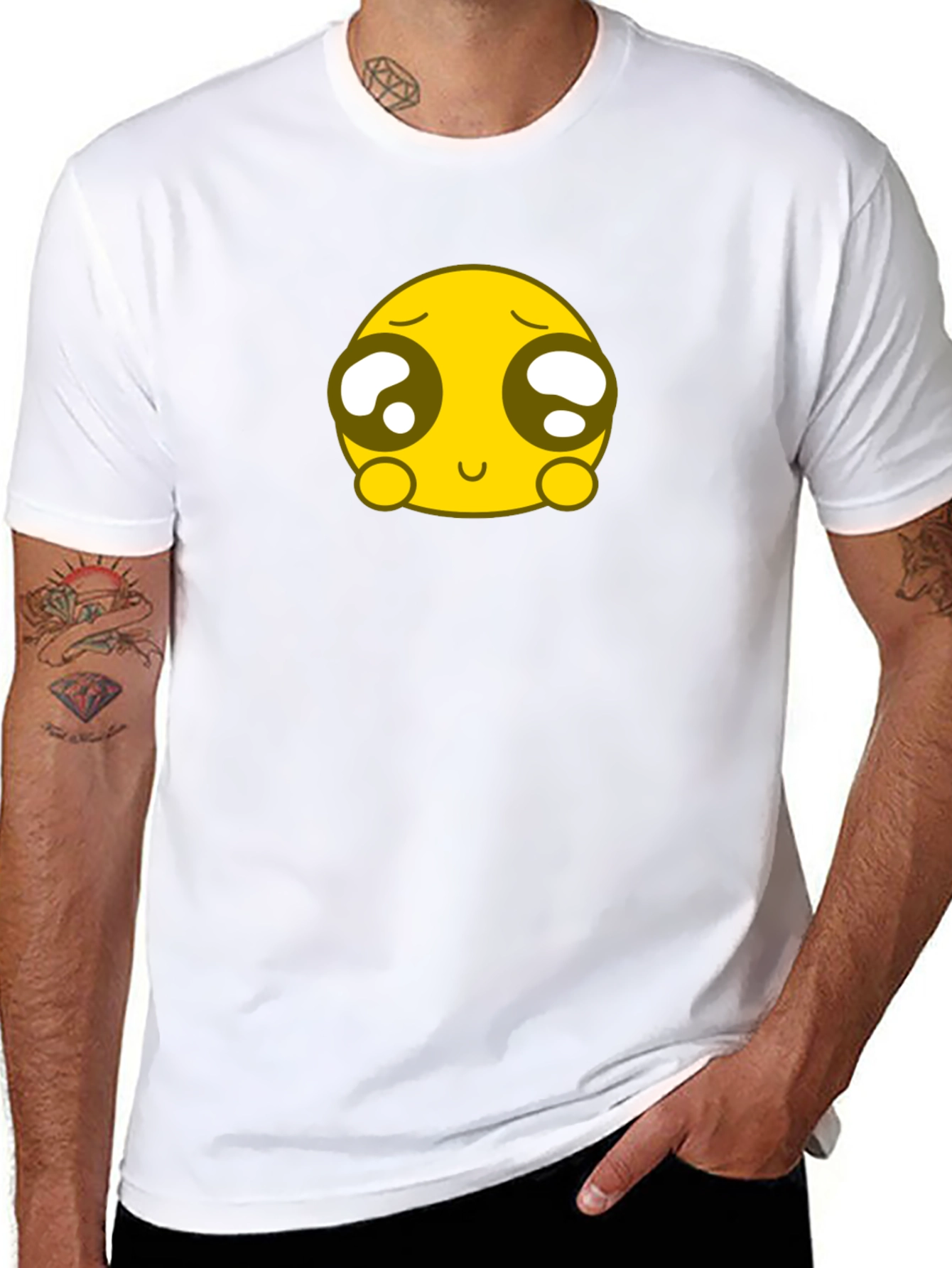 Cute Emoji Black T-Shirt