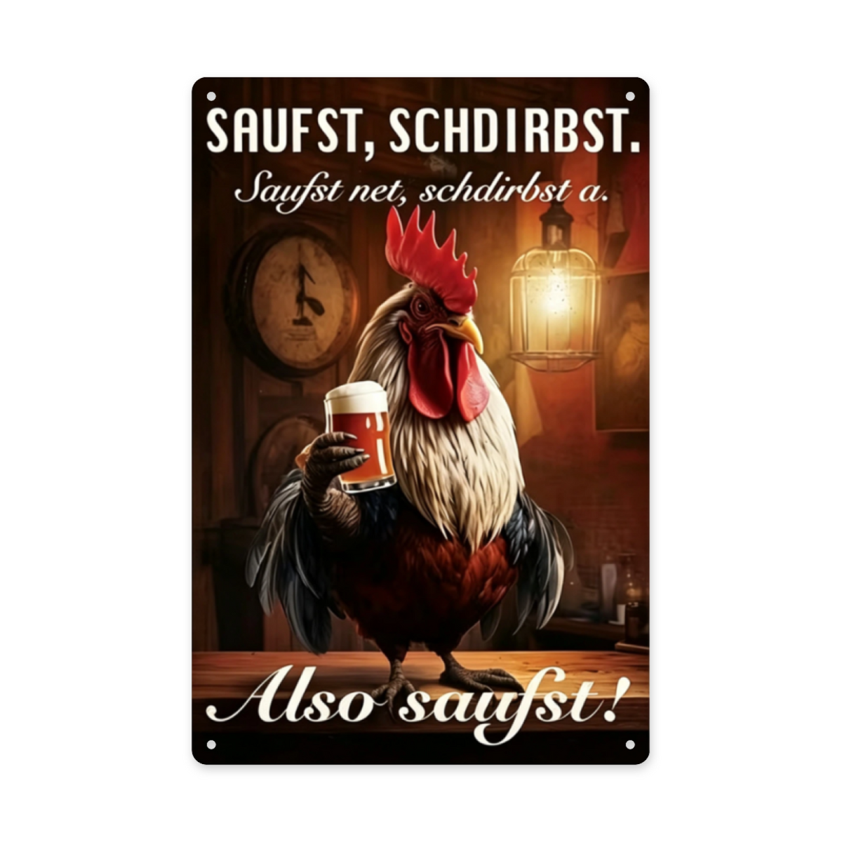 Funny Workshop Quote Mechanic Retro Rusty Metal Sign