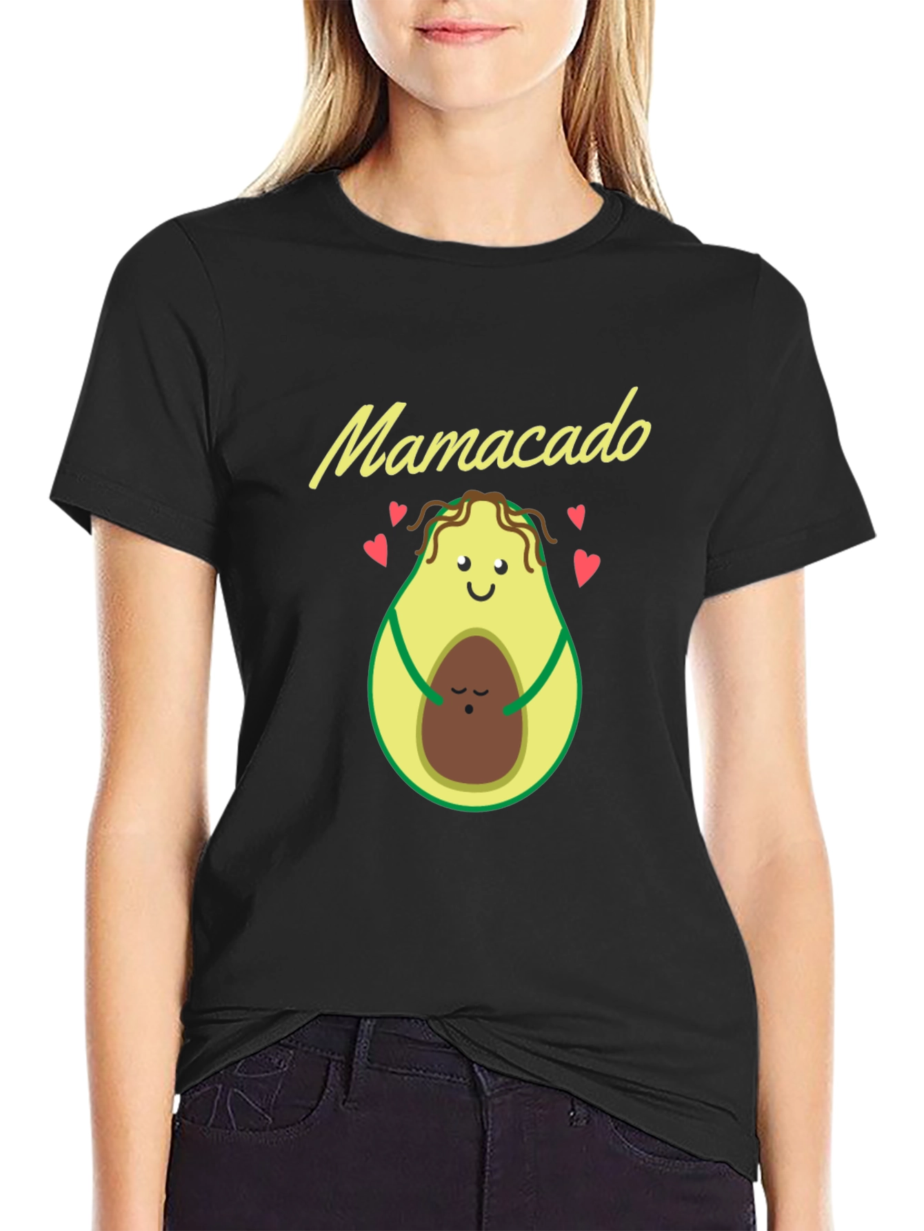 Mamacado Black T-Shirt - Avocado Mom & Baby