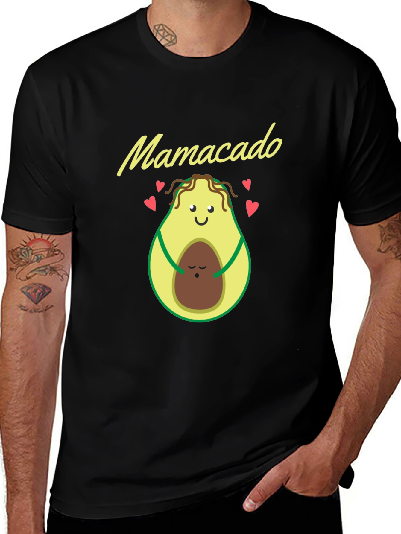 Mamacado Black T-Shirt - Avocado Mom & Baby