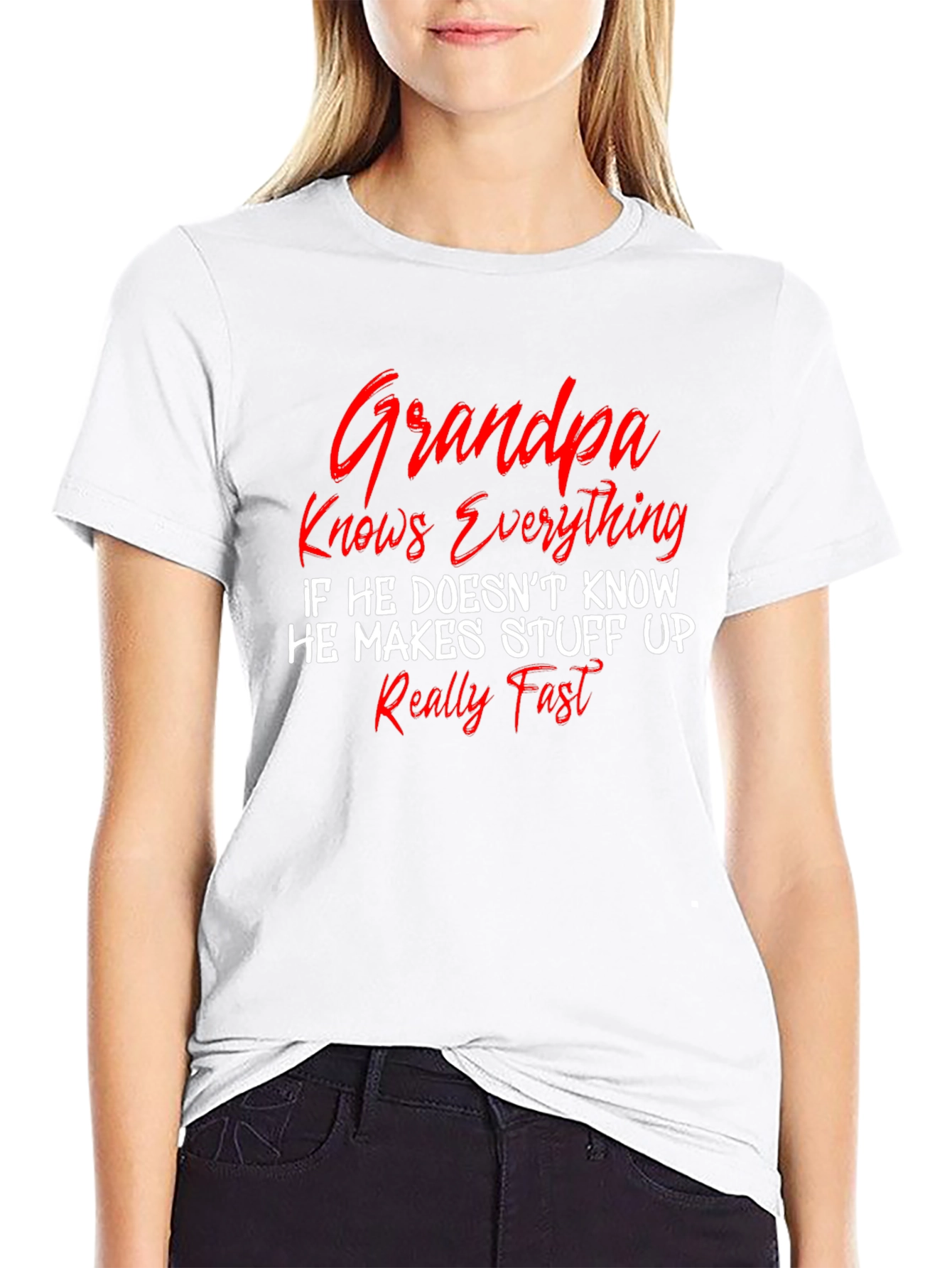 Grandpa Knows Everything T-Shirt - Funny Sarcastic Novelty Tee