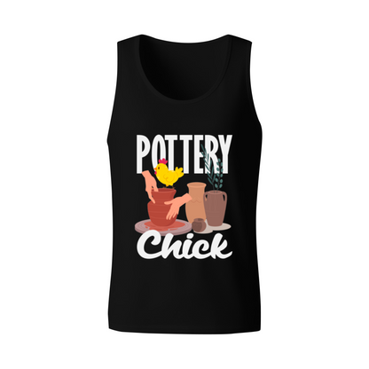 Pottery Chick Cute Ceramic Artist Chicken Graphic Tank Top