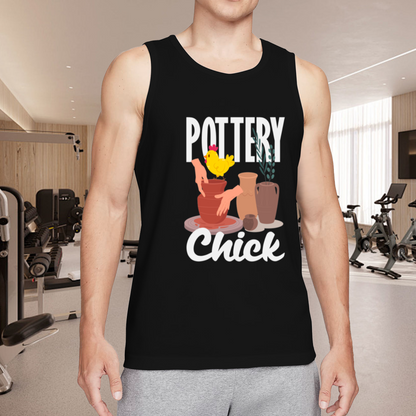 Pottery Chick Cute Ceramic Artist Chicken Graphic Tank Top