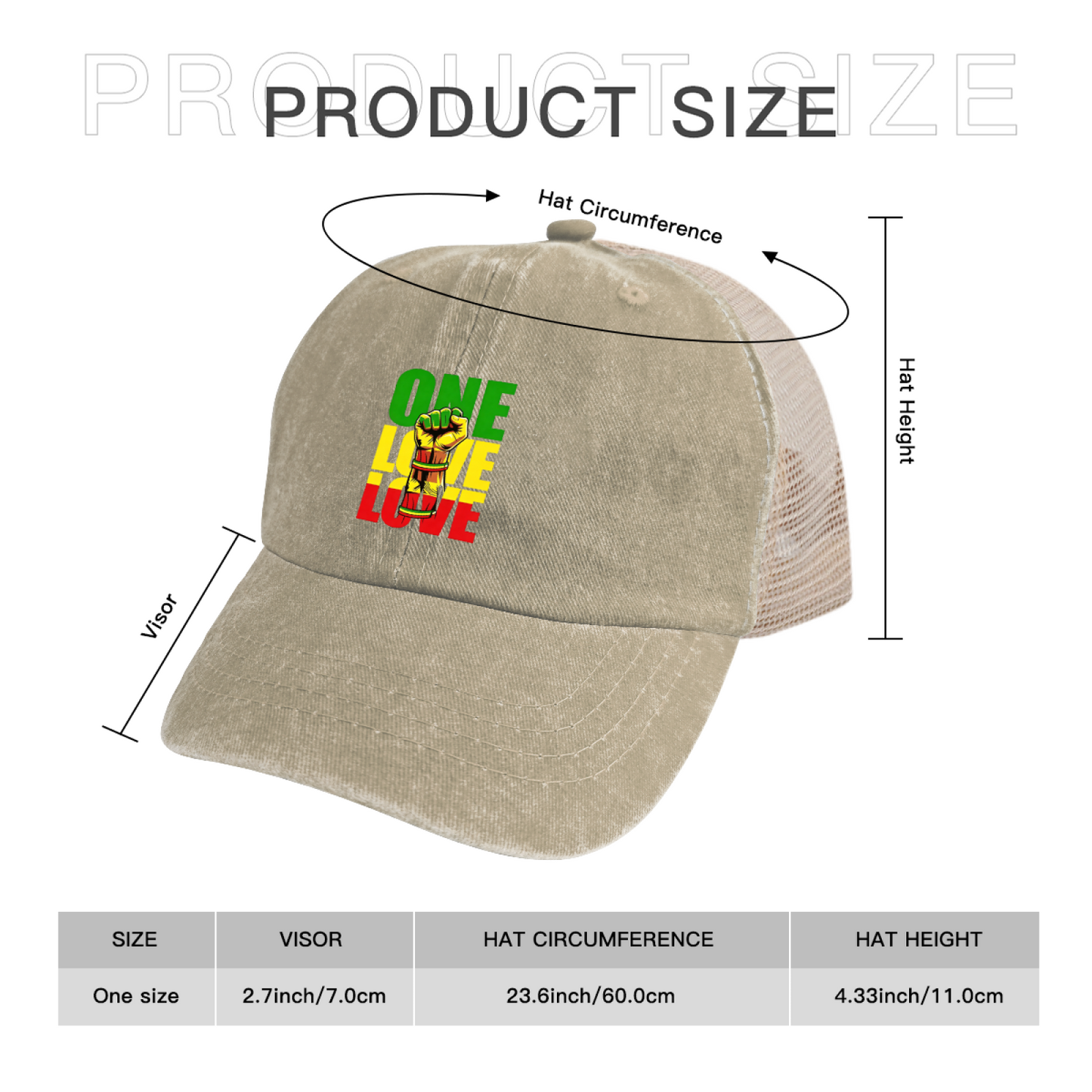 Vintage Camper Van Sunset Graphic Distressed Mesh Hat, Road Trip Travel Trucker Cap