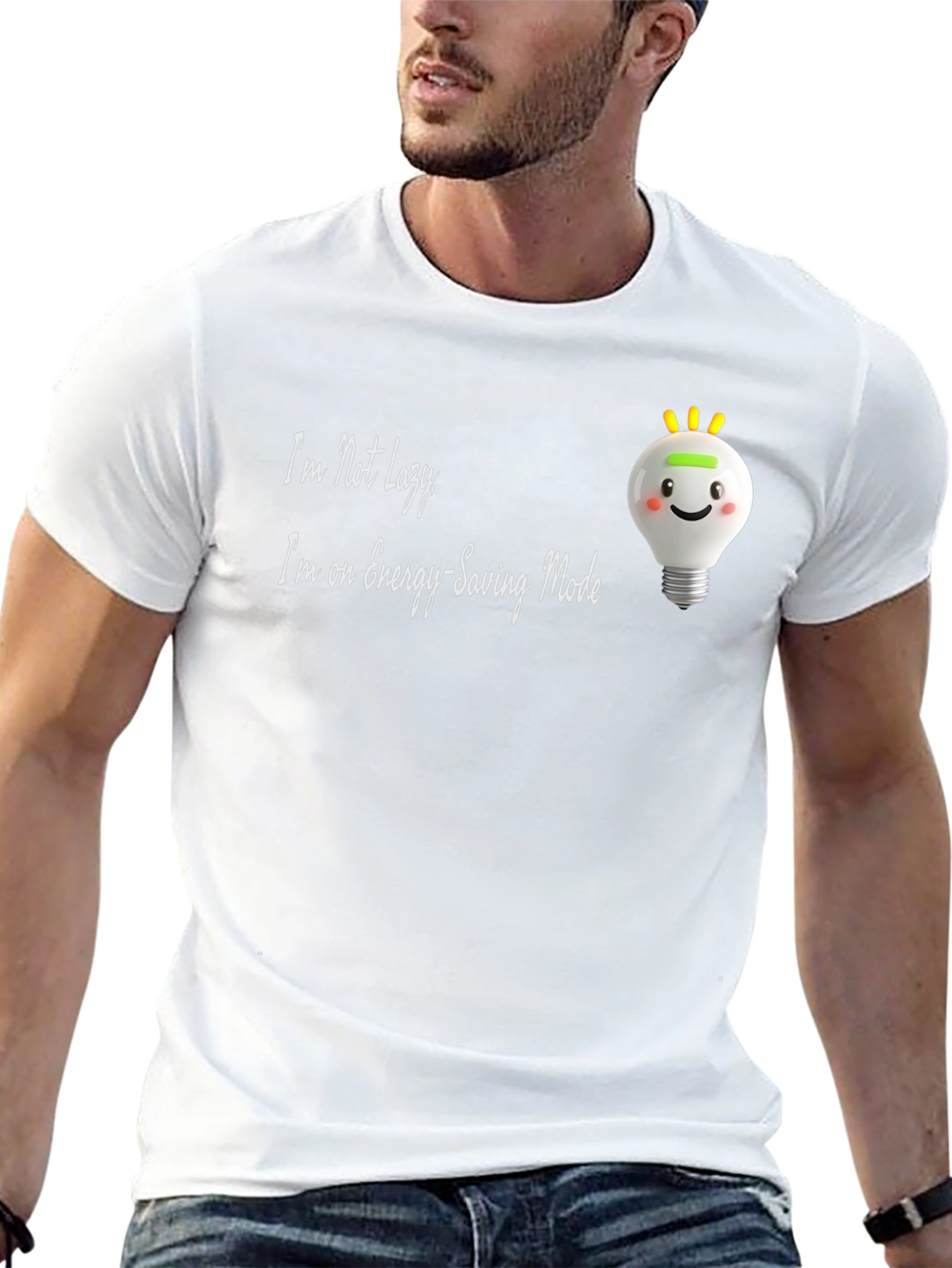 Funny Energy Saving Mode Graphic Tee