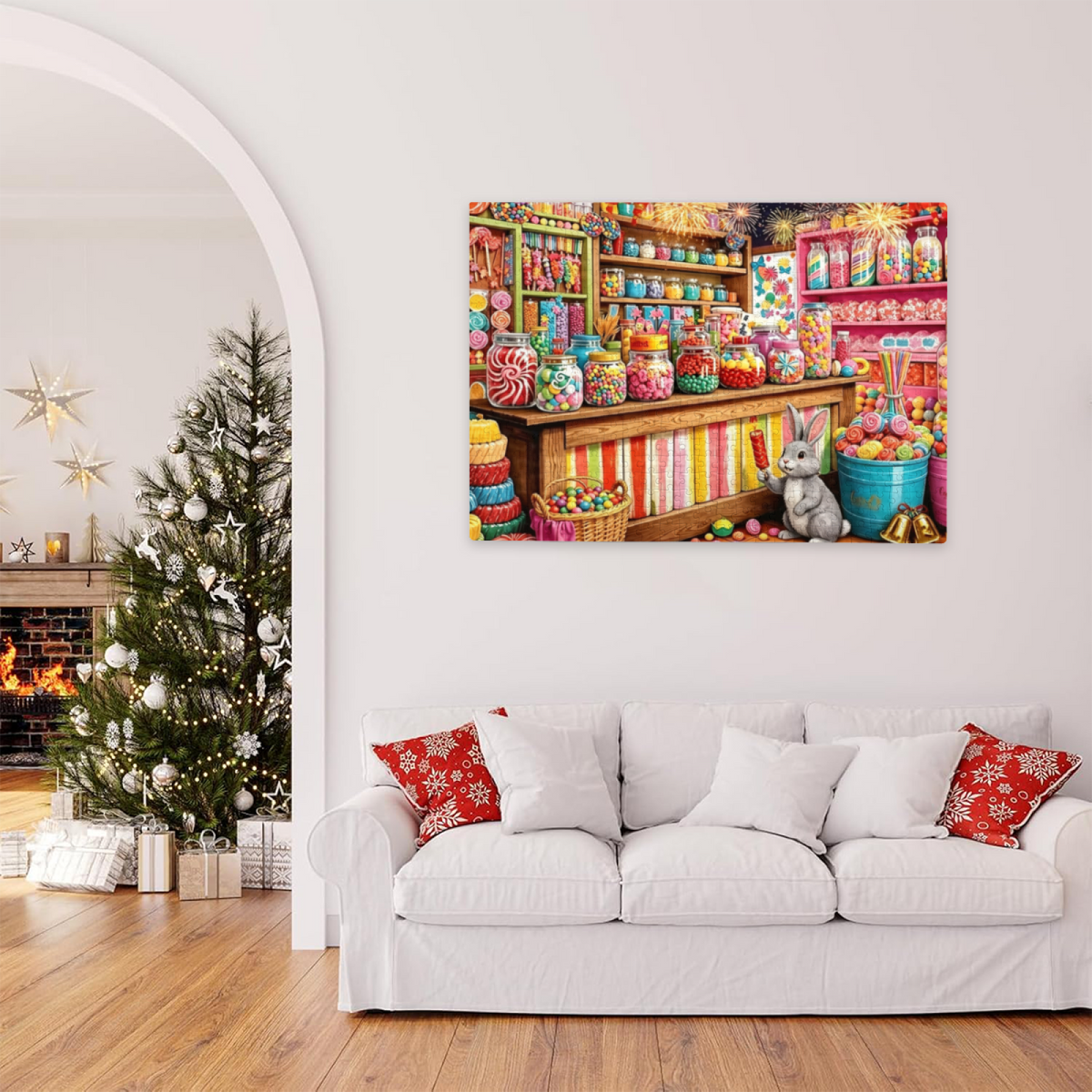 Whimsical Rabbit¡¯s Vibrant Vintage Candy Shop Puzzle