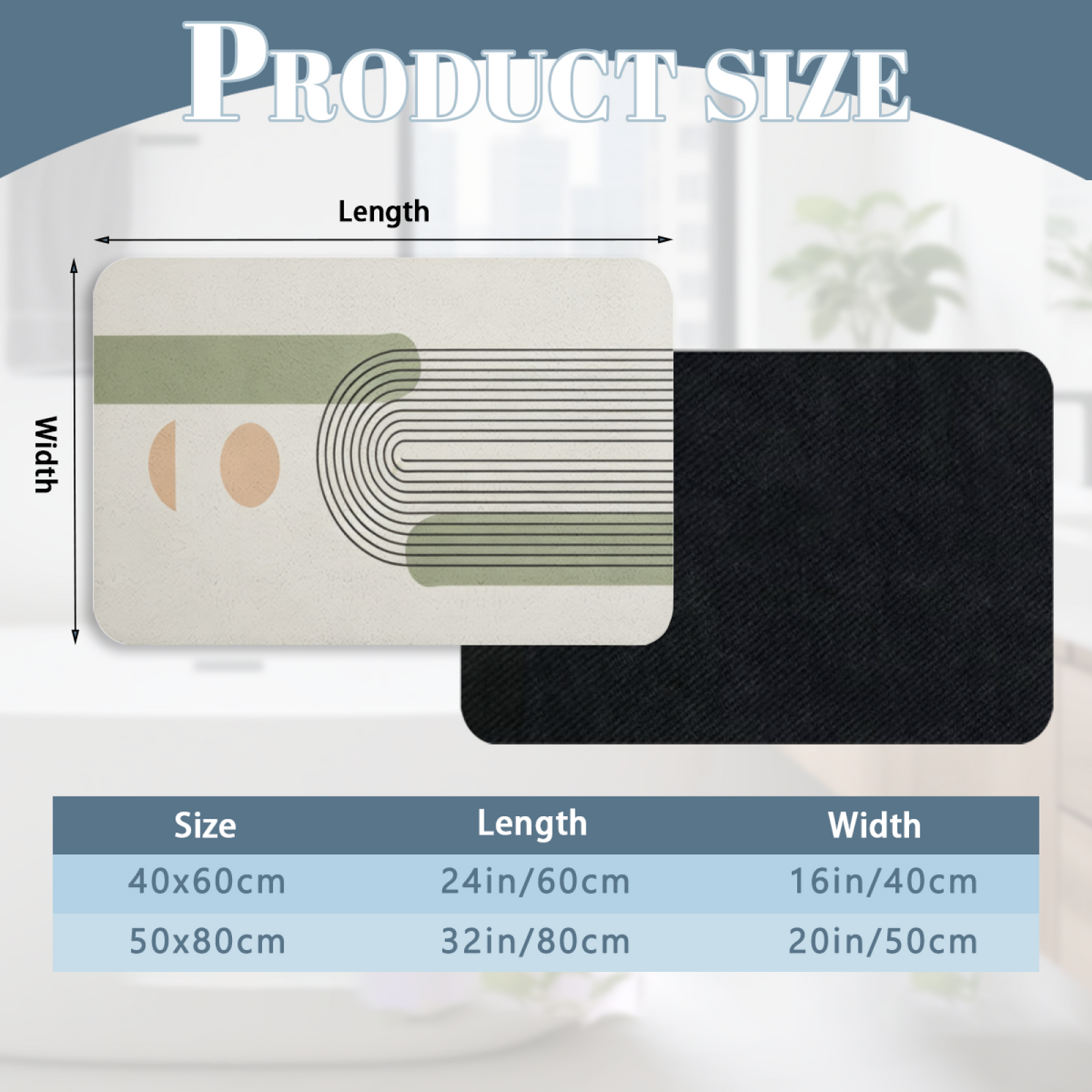Boho Curved Line Abstract Diatom Mat | Neutral Morandi Tone Silicone Decor Mat