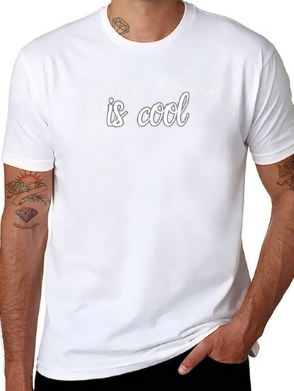 Therapy is Cool Black Graphic Tee