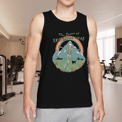 Retro Mountain Skeleton The Sound Of Existential Dread Men Vest