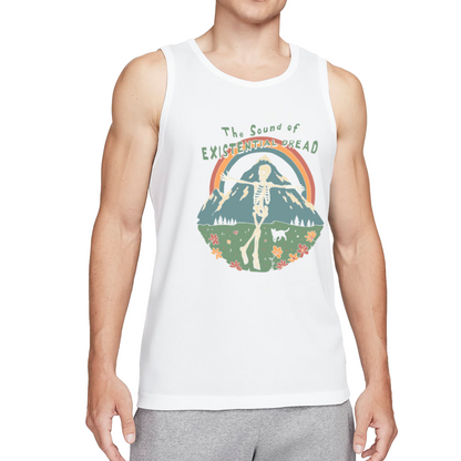 Retro Mountain Skeleton The Sound Of Existential Dread Men Vest