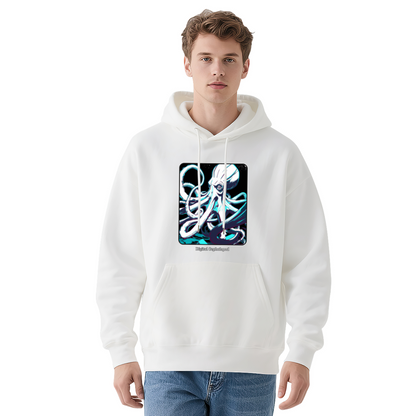 Neon Octopus Art Graphic Unisex Hoodie, Cozy Urban Wear