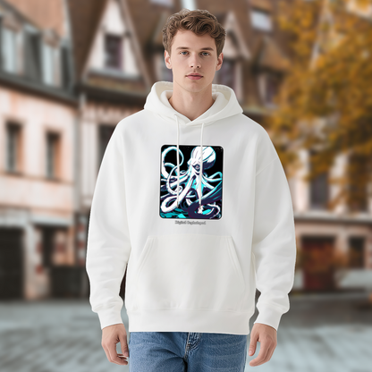 Neon Octopus Art Graphic Unisex Hoodie, Cozy Urban Wear