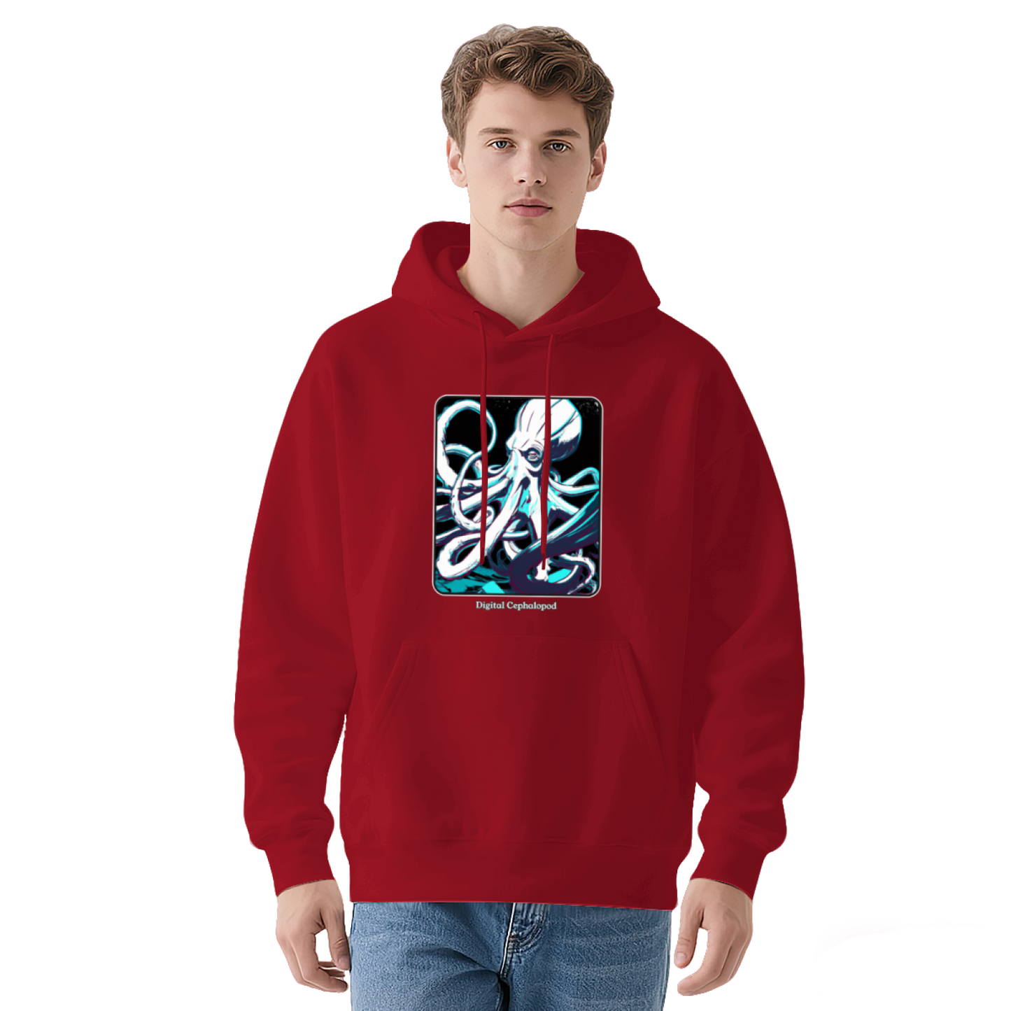Neon Octopus Art Graphic Unisex Hoodie, Cozy Urban Wear