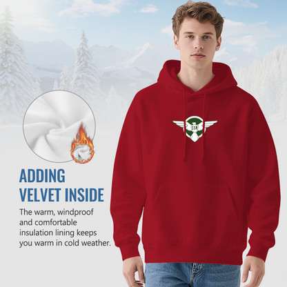 ISR Wing Badge Red Hoodie, Men Stylish Comfort Pullover