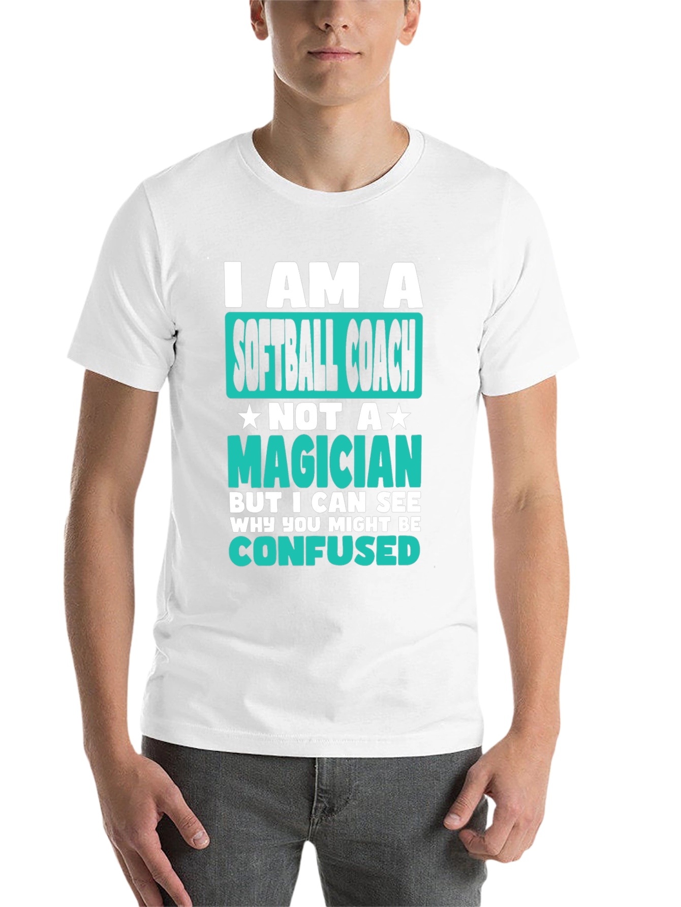 Softball Coach Graphic T-Shirt - Funny Novelty Tee