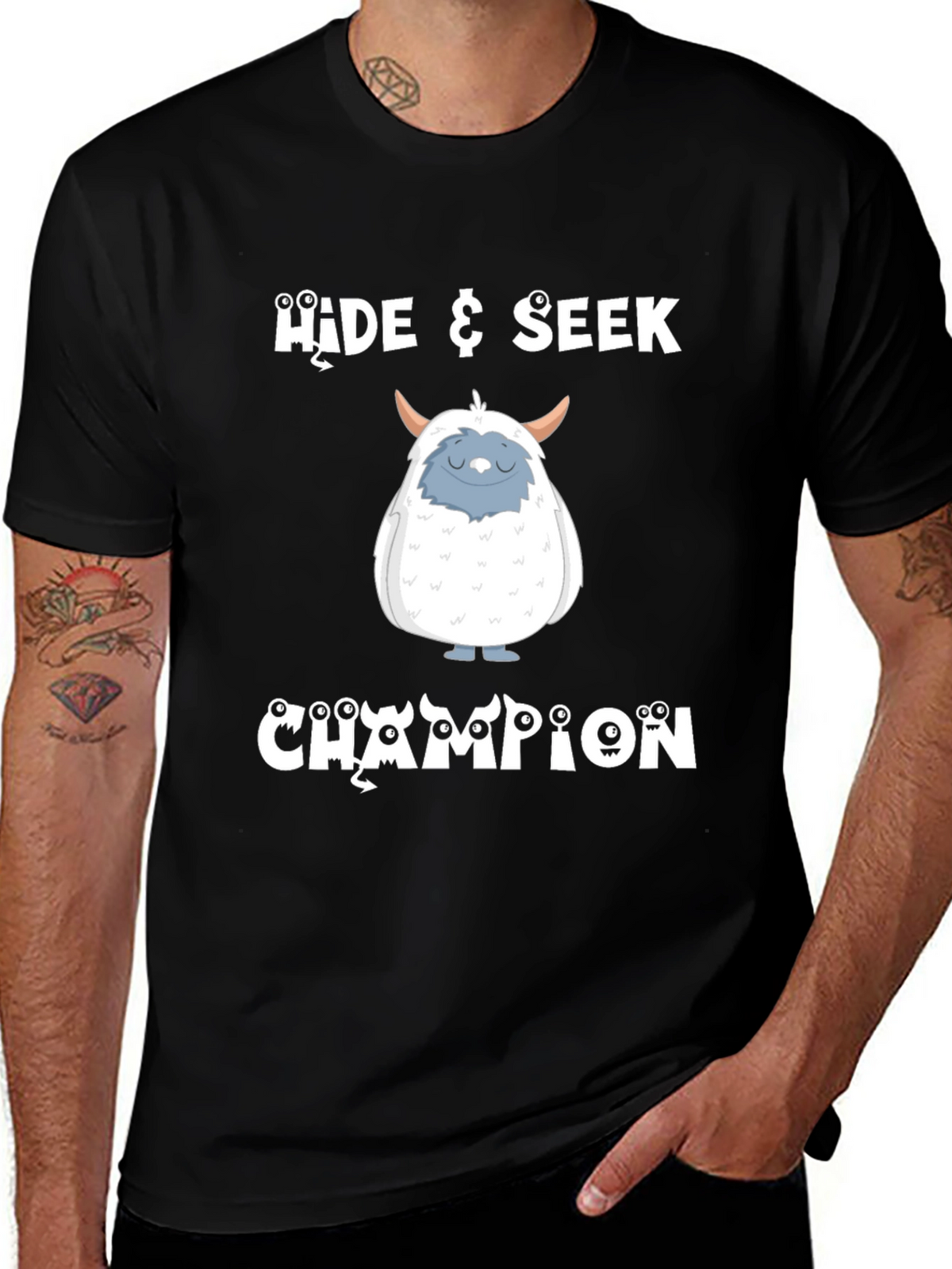 Hide & Seek Champion T-Shirt - Yeti Design