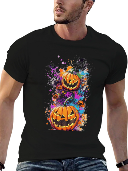 Halloween Pumpkin Splatter Tee