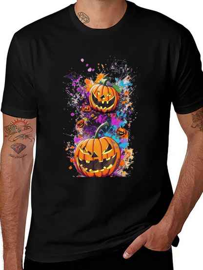 Halloween Pumpkin Splatter Tee