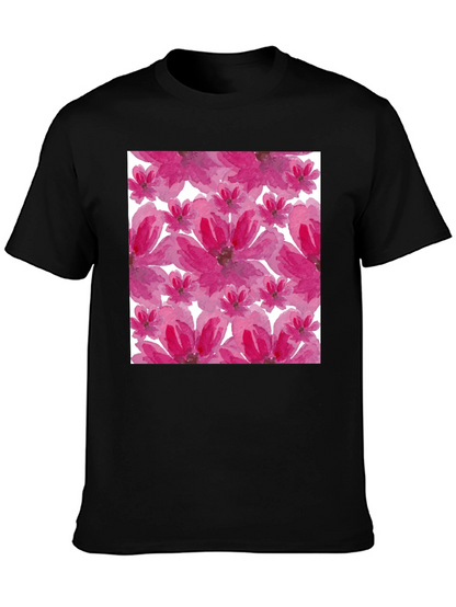 Floral Print T-Shirt - Artsy Blossom Design