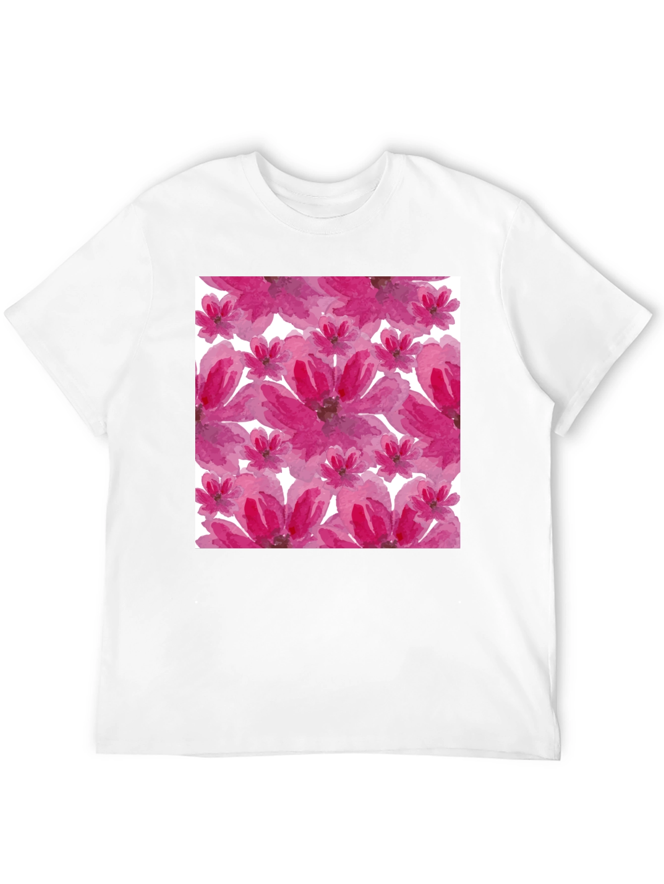 Floral Print T-Shirt - Artsy Blossom Design
