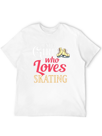 Just a Girl Who Loves Skating Graphic T-Shirt