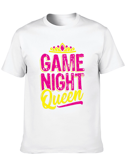 Game Night Queen T-Shirt - Pink & Yellow