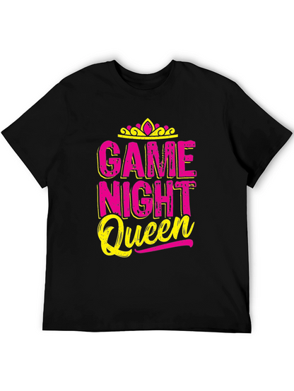 Game Night Queen T-Shirt - Pink & Yellow