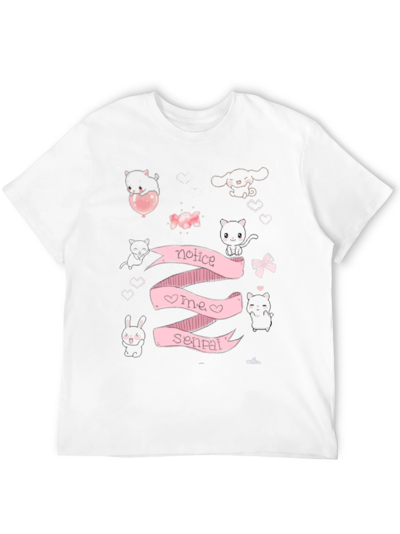 Notice Me Senpai Anime Style Graphic T-Shirt
