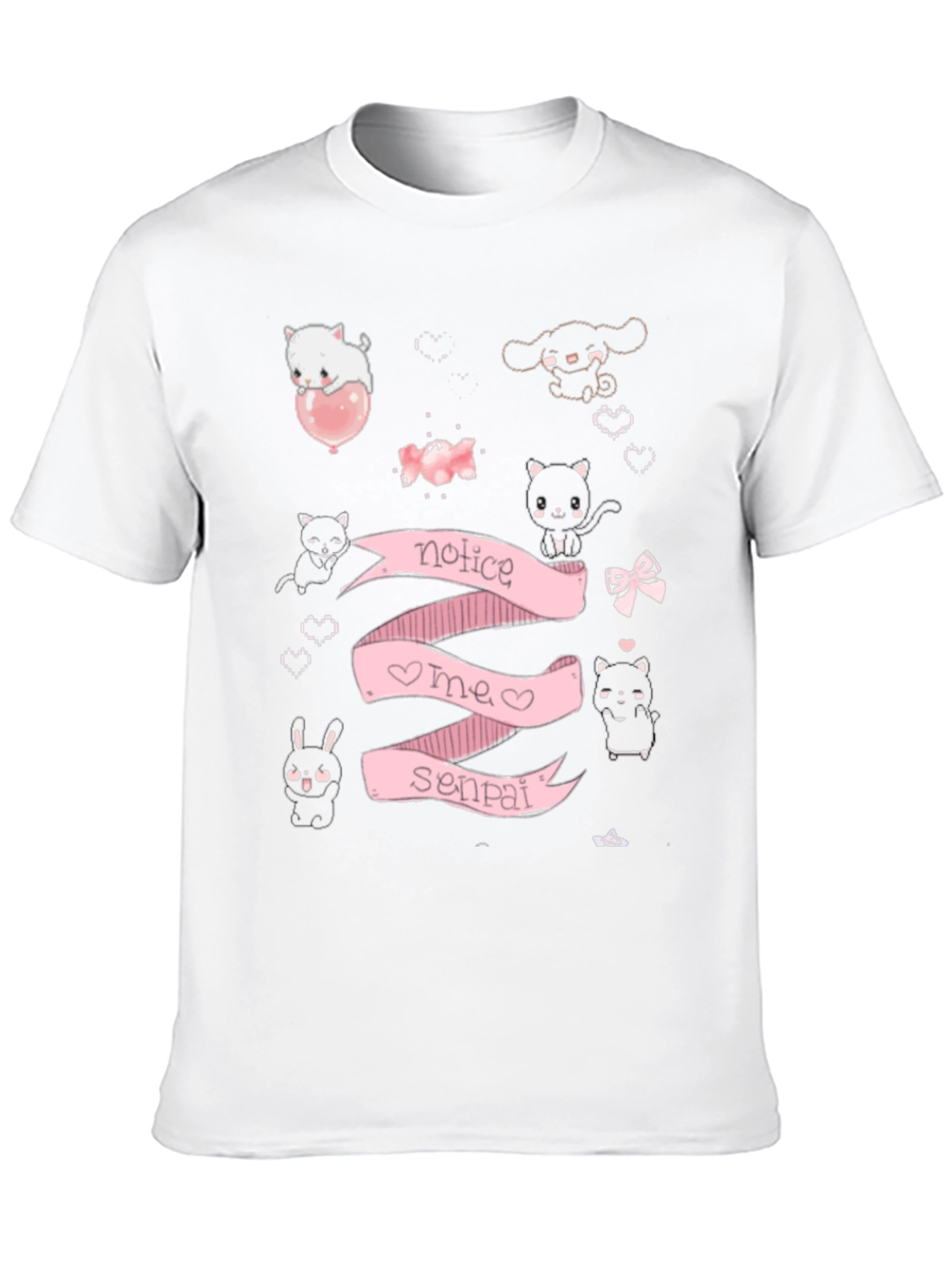 Notice Me Senpai Anime Style Graphic T-Shirt