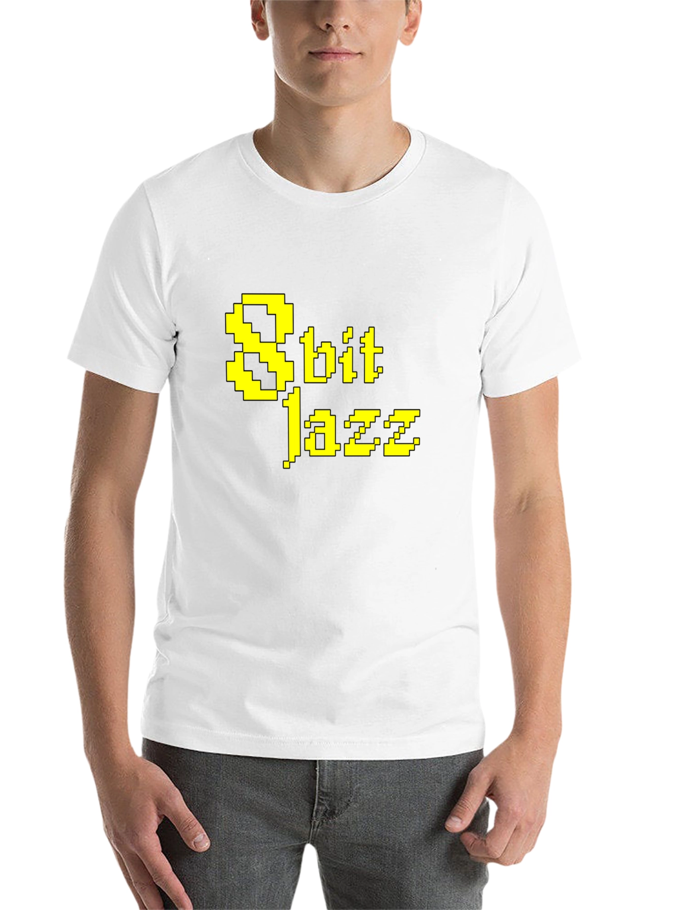 8bit Jazz Black T-Shirt - Retro Pixel Design