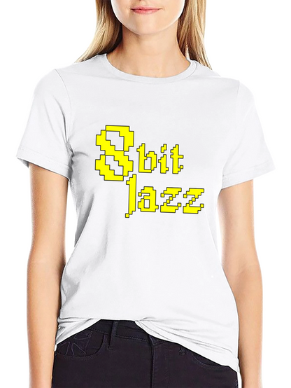 8bit Jazz Black T-Shirt - Retro Pixel Design