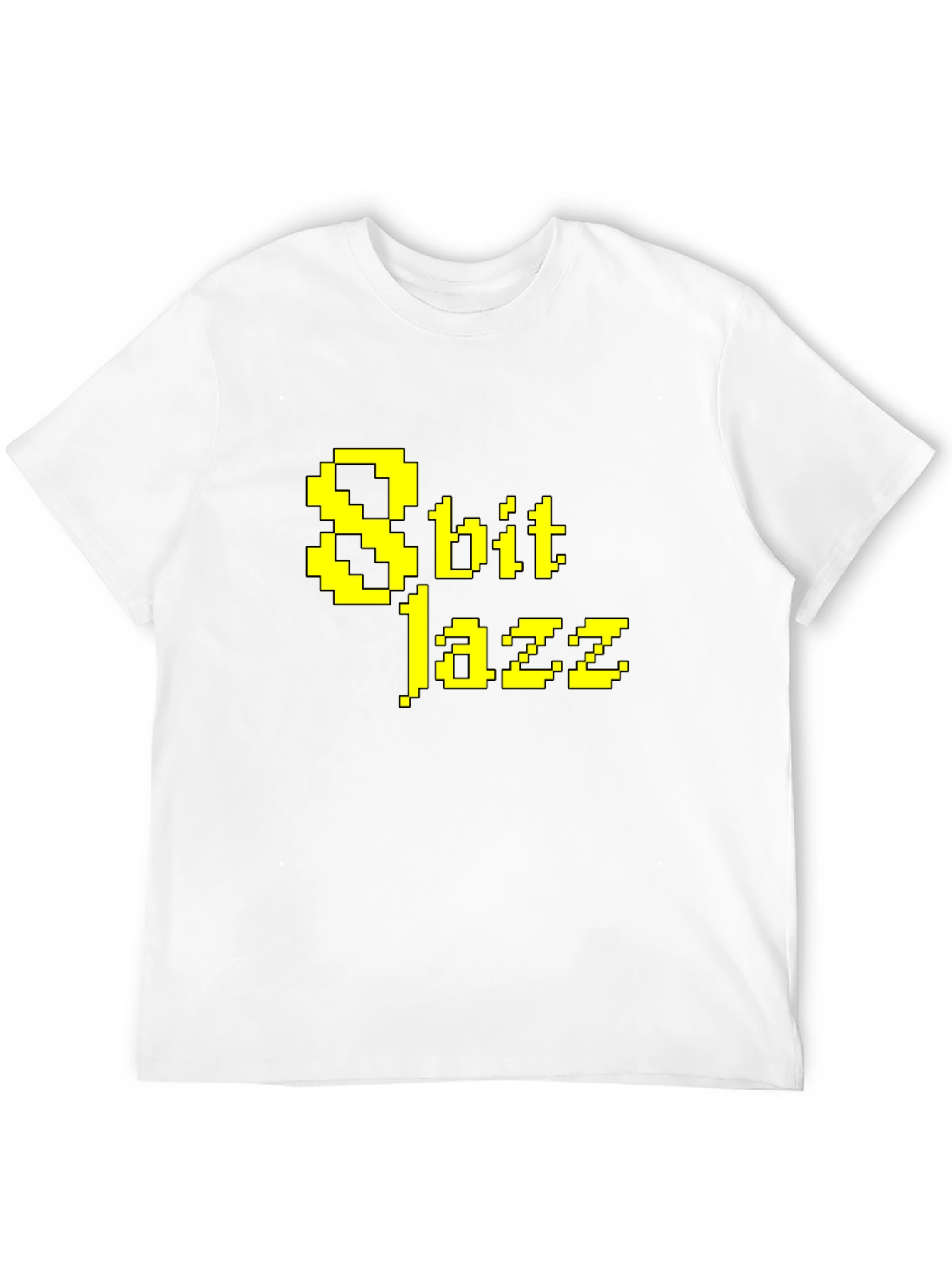 8bit Jazz Black T-Shirt - Retro Pixel Design