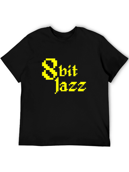 8bit Jazz Black T-Shirt - Retro Pixel Design