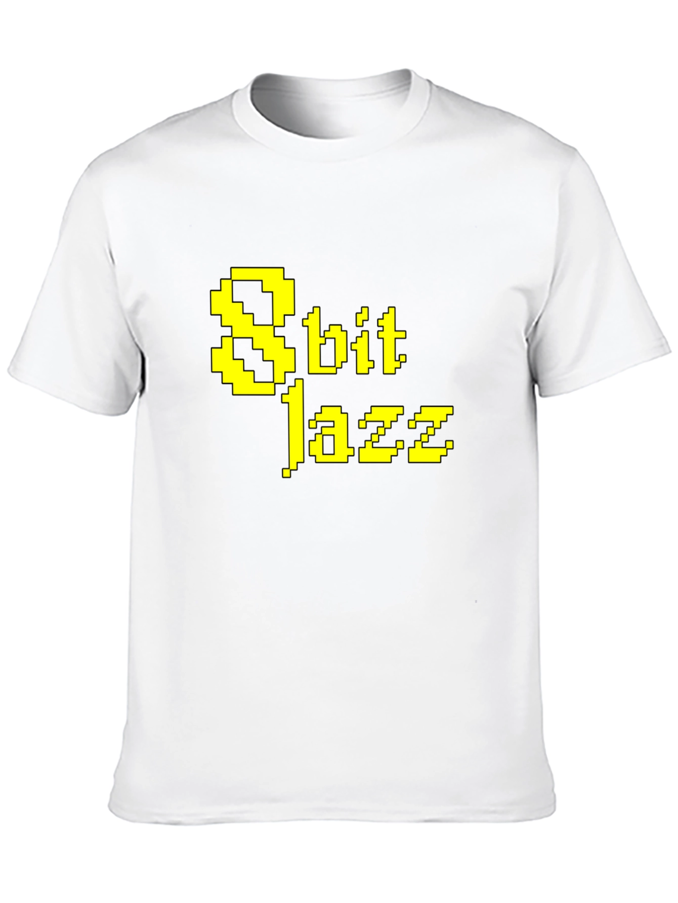 8bit Jazz Black T-Shirt - Retro Pixel Design