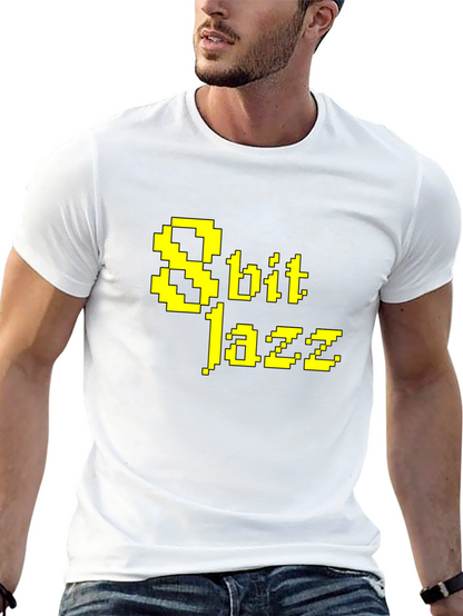 8bit Jazz Black T-Shirt - Retro Pixel Design