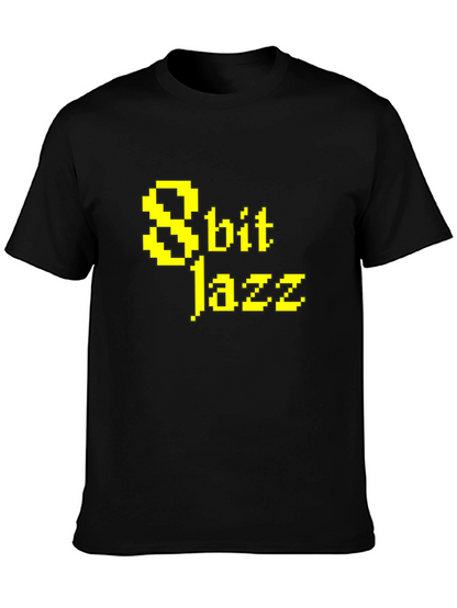 8bit Jazz Black T-Shirt - Retro Pixel Design