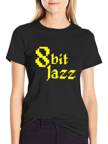 8bit Jazz Black T-Shirt - Retro Pixel Design