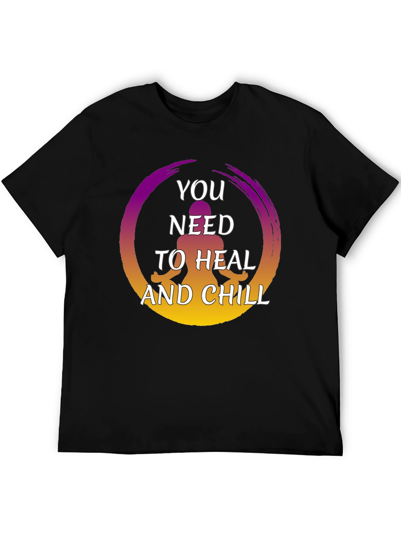 Heal and Chill Graphic Tee - Zen Meditation Shirt