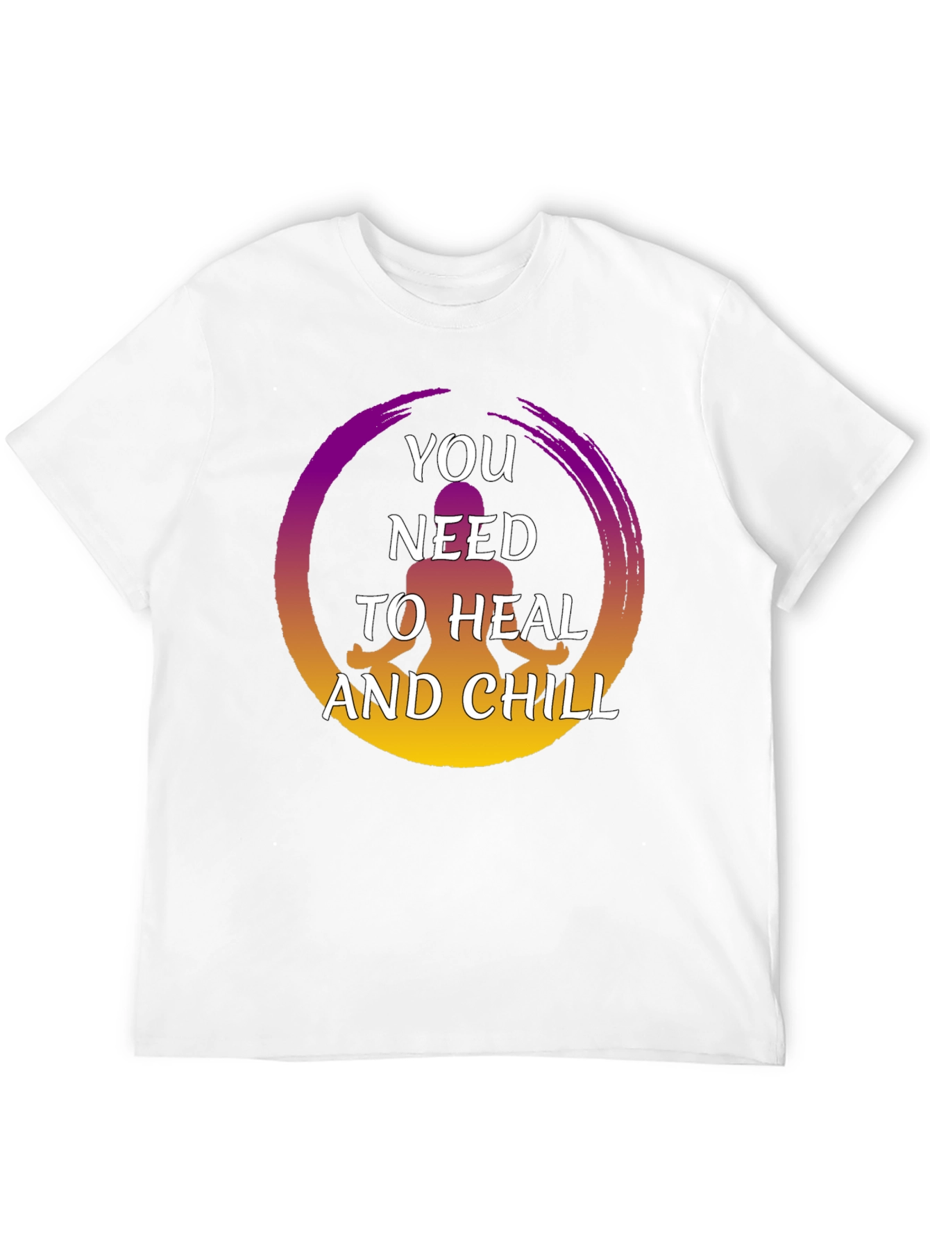 Heal and Chill Graphic Tee - Zen Meditation Shirt