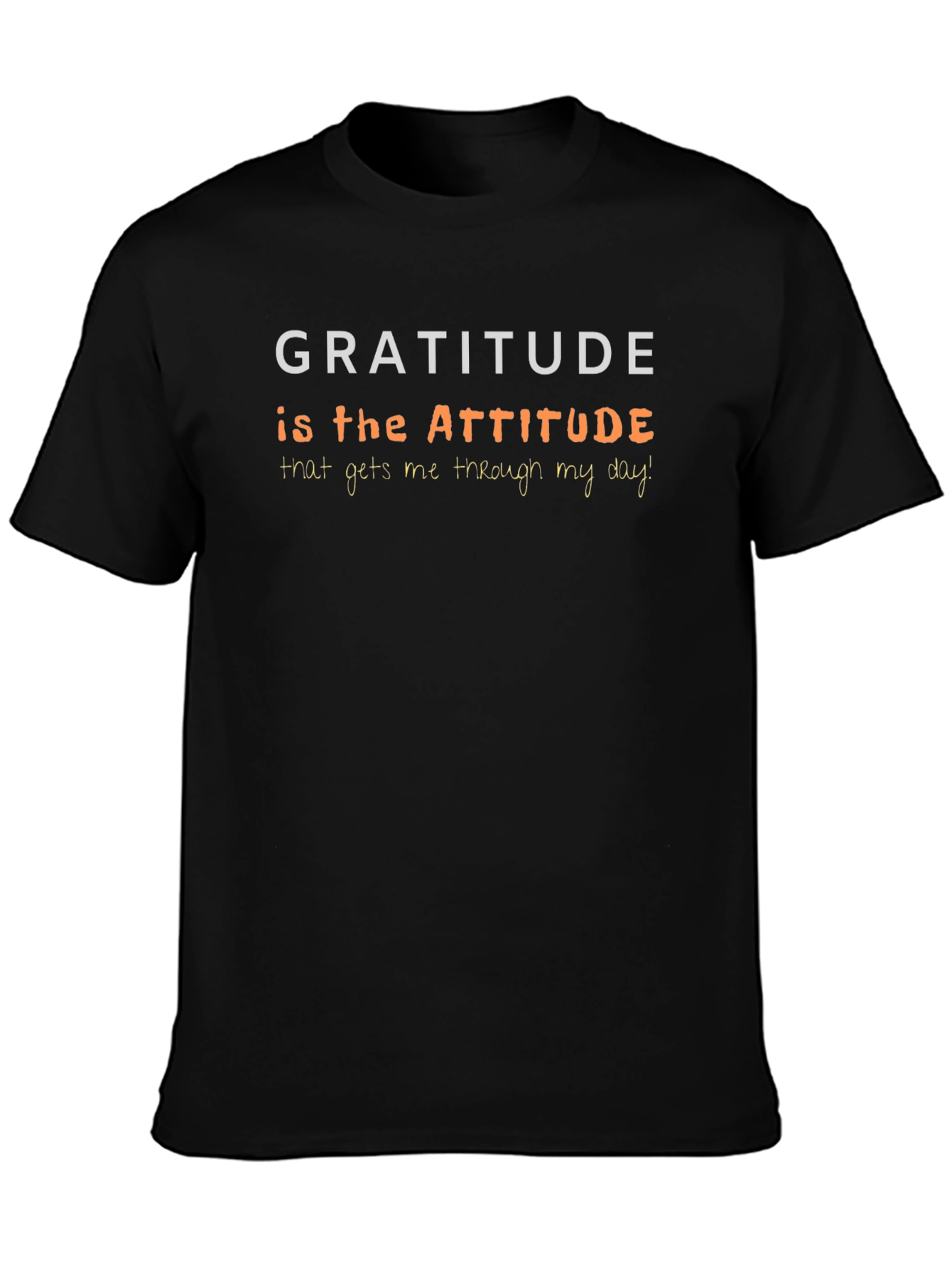 Gratitude Attitude T-Shirt - Inspirational Positive Vibes