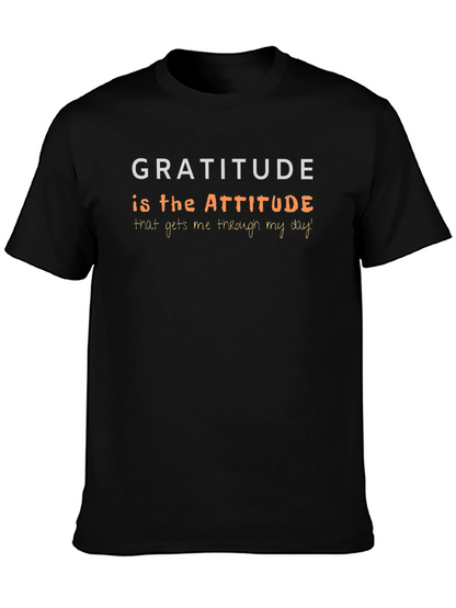 Gratitude Attitude T-Shirt - Inspirational Positive Vibes
