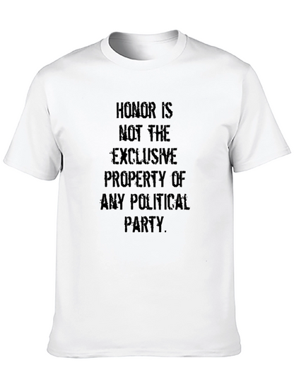 Honor Political Statement Black T-Shirt