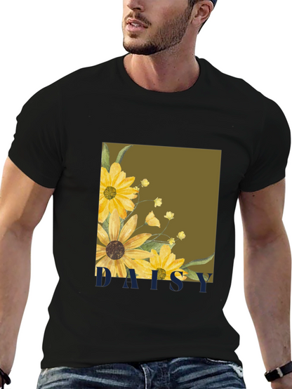 Daisy Graphic Tee - Stylish Floral Print T-Shirt