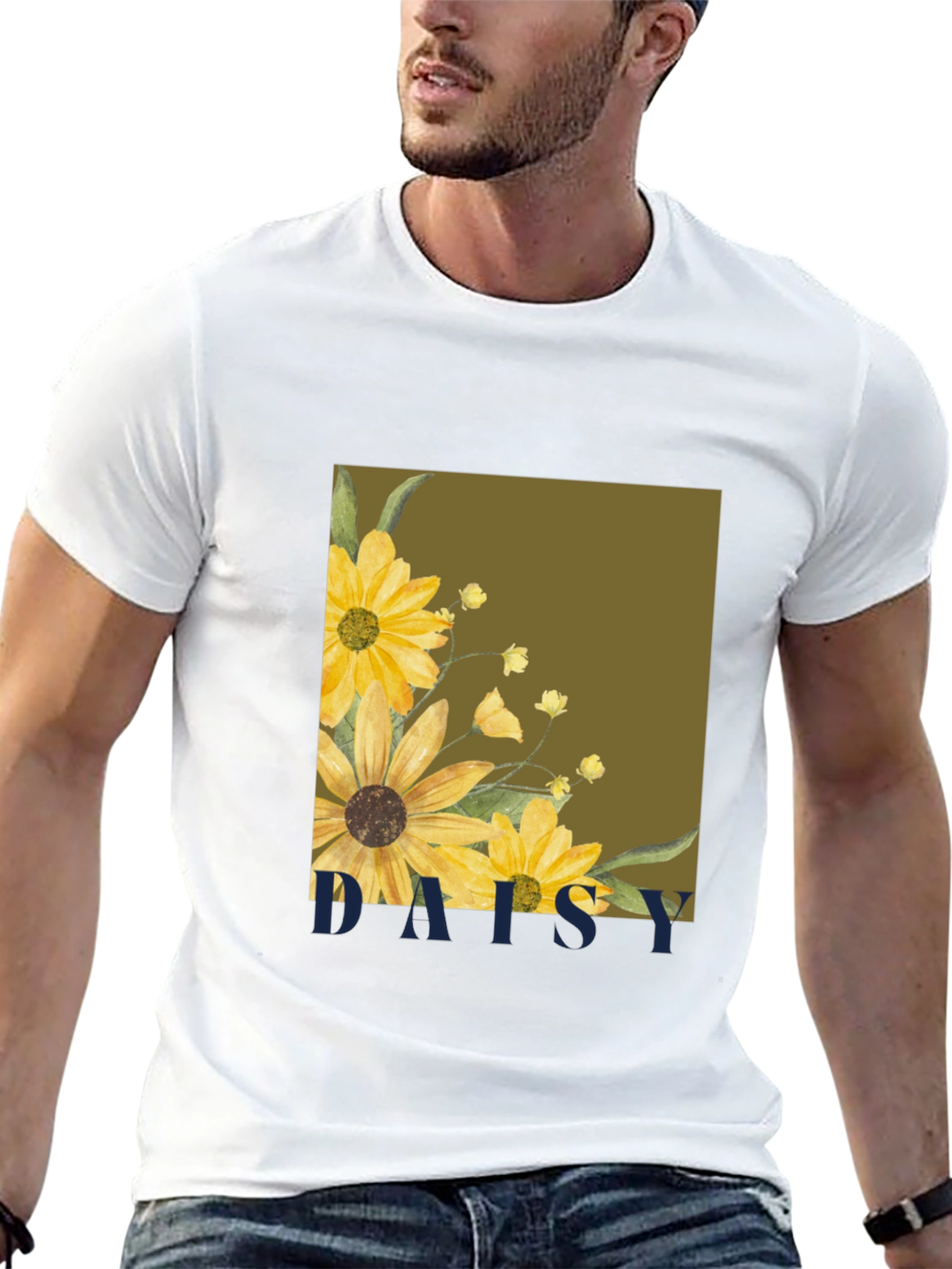 Daisy Graphic Tee - Stylish Floral Print T-Shirt