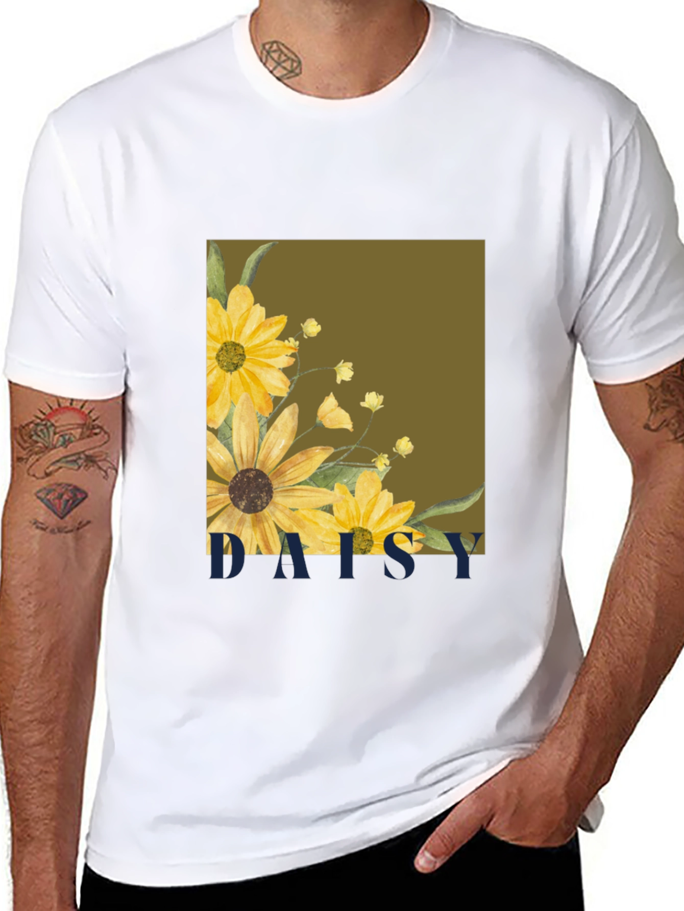 Daisy Graphic Tee - Stylish Floral Print T-Shirt